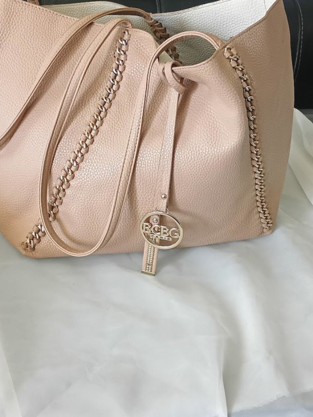 Badgley Mischka Vegan Leather Large Tote Shoulder Handbag